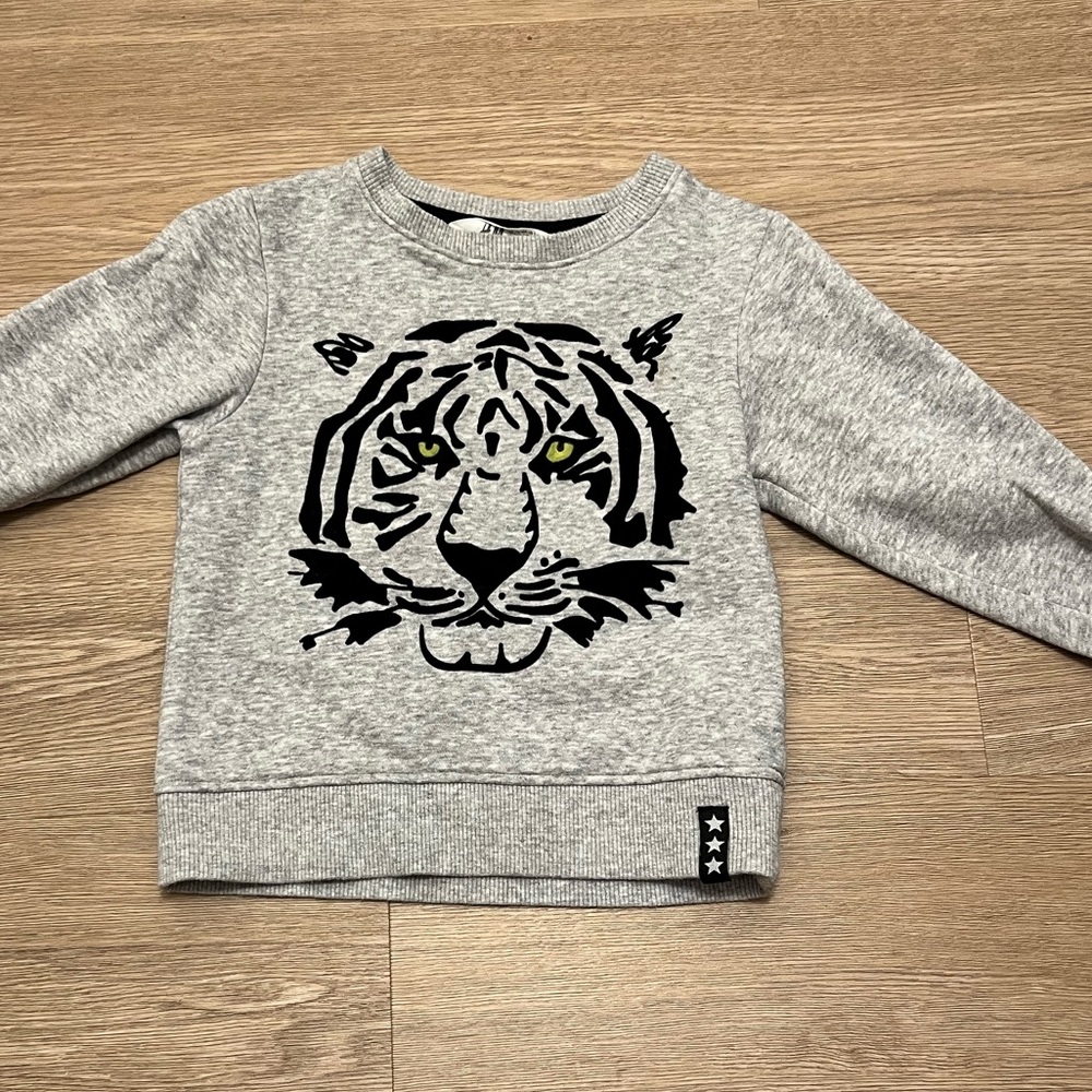 H&M Tiger Print Toddler Sweatshirt Size 2-4yrs